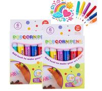 Magic Popcorn Pen, 12/16/18PC 2026 DIY Bubble Popcorn Drawing Pens