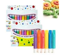 Magic Popcorn Pen, DIY Bubble Popcorn Drawing Pens, 3D Puffy DIY Art Pens for Kids, Creative Craft Drawing Set for School Projects, Cards, Painting, Kids Stationary Sets，12 Color 2PC