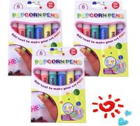 Magic Popcorn Pens for Kids, 3D Puffy Paint Pens，12 Pcs，18 Pcs