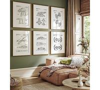 Magic Posters Star Wars Patent Prints, Set Of 6, Home Office Decor, Bedroom Wall Art, Games Room Posters, Student Gifts, Retro Artwork, Boys Room Art