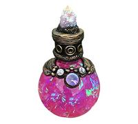 Magic Potion Bottles for Witches, Mermaid Aura Decorative Perfume Bottles, Crystals Stones Jewels Bottles, Vintage Wishing Bottle, Resin Home Ornaments, Wiccans Spiritual Gifts (Pink)