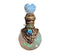Magic Potion Bottles for Witches, Mermaid Aura Decorative Perfume Bottles, Crystals Stones Jewels Bottles, Vintage Wishing Bottle, Resin Home Ornaments, Wiccans Spiritual Gifts (Clear)