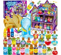 Magic Potions Kit for Kids with DIY Magical House,26 Mixed Magic Wizard Potion Bottles,Mystery Potions Craft Kit,Christmas Decorations Birthday Gifts for Age 6 7 8 9 10+ Year Old Girls Boy
