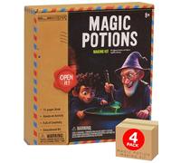 Magic Potions Making Kit for Kids STEM Science Educational Set Creative Experiments Chemistry Activity Box Wizard Game with 12-Page Instruction Book Family Fun 4 Pack - Electoys
