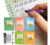 Magic Practice Copybook - Reusable Writing Practice Book - for Preschool Kids Age 3/8 - Calligraphy Book 9.44in X 6.29in - (5 Books with 2 Pens 10 Refills)
