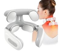 Magic Pro 2.0 Neck Massager - Electric Heated Cervical Spine Massager with 4-Head Design, Vibration & Hot Compress, 6 Modes & 14 Levels for Neck & Shoulder Pain Relief - Home, Office, Travel Use