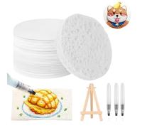 Magic Puffy Paint, DIY Funny Foam Texture Painting Kit with 12 Marker Pen & 10 Chian & Small Easel Practical Art Supplies, 3D Drawing Magic Canvas Sponge for Home DIY Handmade Gift for Kids