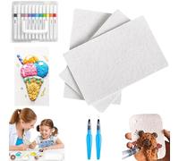 Magic Puffy Paint, Diy Magic Foam Texture Painting, 3d Drawing Magic Foam Kit For Handmade, Magic Canvas Sponge Painting Kit Art Supplies (Rectangle)