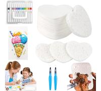 Magic Puffy Paint, Diy Magic Foam Texture Painting, 3d Drawing Magic Foam Kit For Handmade, Magic Canvas Sponge Painting Kit Art Supplies (Heart)