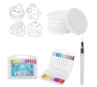 Magic Puffy Paint for Fabric Kit - 3D Bubble Drawing Art Supplies with Foam Texture Paper, DIY Water-Activated Popcorn Art, Perfect for Crafts, Fabric & Sidewalk Chalk Paint Designs