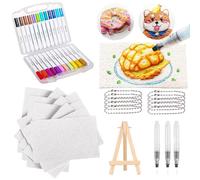 Magic Puffy Painting Kit, 3D Drawing Canvas Sponge, with Foam Texture Paper, Inflating Felts, Creative Sheets and Supplies for Children's Crafts, DIY Bubble Drawing Pens Art Supplies