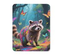Magic Raccoon Square Mouse Pad | Durable Rubber Non-Slip Mouse Mat,Portable Computer Accessory for desktops laptops and daily computer-using moments