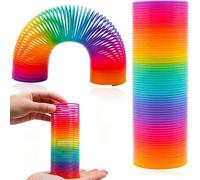 Magic Rainbow Spring Toy, Large Slinky Coil Sensory Fidget Toy, Colourful Stretchy Bouncing Fidget Toy Ideal Kids Parties Gifts Party Bags Prizes, Perfect Sensory Toys for Autistic Children (1pc)