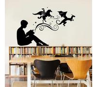 Magic Reading Book Wall Stickers for Libraries, Classrooms, Fairy Tales, Books, Star Wall Stickers for Children's Rooms and Schools