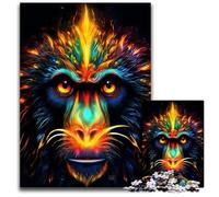 Magic Realism Baboon Jigsaws 1000 Pieces for Adults Challenging Puzzles Educational Toy for Teenagers Home Office Decor 1000 PCS(75x50cm)