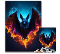 Magic Realism Bat Puzzles for 1000 Piece Jigsaw Puzzles for Adults Colorful Home DecorInteractive Family Game 1000 PCS(75x50cm)