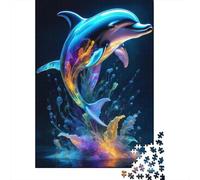 Magic Realism Dolphin Adult 1000-Piece Jigsaw Puzzle, 52x38cm/1000pcs, A Weekend Activity at Your Own Pace; White Cardboard with Reduced Dust