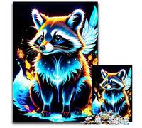 Magic Realism Fox Puzzles for 1000 Piece Jigsaw Puzzles for Adults Colorful Home DecorInteractive Family Game 1000 PCS(38x26cm)