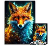 Magic Realism Fox Puzzles for 1000 Piece paper Jigsaw Puzzles for Adults Home Decor Brain Teaser Game for TeenagersFamily Interaction 1000 PCS(38x26cm)