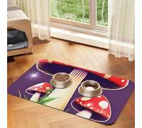 Magic Red Mushroom Pet Feeding Mat Bowl Mat Dog Mat Suitable For Dogs Cats Specific Pads Feeder