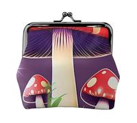Magic Red Mushroom Print Versatile Coin Purse Exquisite Mini Wallet Cute Change Pouch for Any Occasion