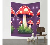 Magic Red Mushroom Tapestry 60x51in Bedroom Living Room On The Wall Festival Decoration Indoor Outdoor
