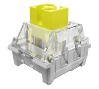 MAGIC-REFINER AS101 V2 Pre-Lubed Panda Tactile Switches for Mechanical Keyboard, 3 Pin 42gf, 45PCs, 22mm Extended Spring, Switch Tester, Transparent MX Switch for DIY Keyboard Kit, Lemon Yellow