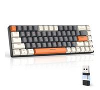 MAGIC-REFINER RK68 Wireless Mechanical Keyboard, 60% Percent Gaming Keyboard, Apex Pro Mini 2.4Ghz/Bluetooth 5.0 Dual Mode 2-in-1 Receiver 68 Keys Hot Swappable Keyboard Linear Red Switch for PC/MAC