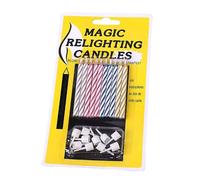 Magic Relighting Candles, Cake Decorations Trick Candle for Kids, Fool's Day Magic Props, Funny Party Supplies for Teens Men Women Girls Youth