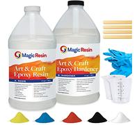 Magic Resin | 1-Gallon Kit (3.78 L) | Art & Craft Epoxy Resin Kit | Low VOC & Low Odor | Crystal Clear | for Jewelry, Earrings, Coasters, Casting, Molding, Crafting & More