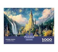 Magic Ring Saga Minas Tirith City 1000 Piece Premium Cardstock Jigsaw Puzzles Starry-Night Style Castle Stress Releasing Creative Game Puzzles for Toddlers 70x50cm/1000pcs