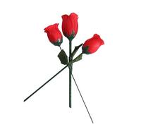 Magic Rose Trick - One Rose to Three, Fire and Split Rose Illusion, Flashing Multi-Color Rose Prop, PVC Material