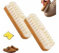Magic Rubber Shoe Brush, 2026 New Suede Eraser and Brush, Soft Suede Shoe Brush Cleaner, Suede Rubber Cleaning Brush for Shoes, Bags, Jacket, Purse, Sofa with Wooden Handle (2pcs)