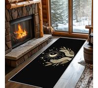 Magic Rug Runners for Hallways Non Slip Washable, Hand Moon Star Sun Runner Rug for Hall Kitchen Bedroom Rubber Backed, Back Door Mats Indoor 80x300 cm