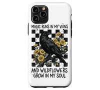Magic Runs In My Veins Raven Wildflowers Gothic Case for iPhone 11 Pro