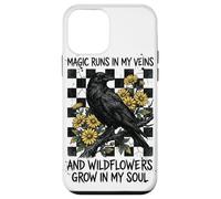 Magic Runs In My Veins Raven Wildflowers Gothic Case for iPhone 12 mini