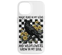 Magic Runs In My Veins Raven Wildflowers Gothic Case for iPhone 14