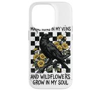 Magic Runs In My Veins Raven Wildflowers Gothic Case for iPhone 14 Pro
