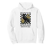 Magic Runs In My Veins Raven Wildflowers Gothic Pullover Hoodie