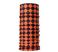 Magic Scarves Lightweight Biker Neck Warmer Orange Twisted Check Bandana Scarf Snood Seamless Snug Tube Gaiter