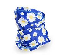 Magic Scarves Women Ladies Biker Neck Warmer Tube Scarf Snood Bandana Gaiter Blue White Flower Floral