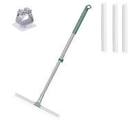 Magic Scrub Broom, Multifunction Scraping Broom Silicone, Retractable Silicone Floor Magic Scrubroom for Floors, Glass, Windows.(Comes with 3 replacement silicone strips)