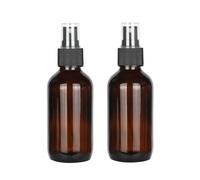 Magic Season Boston Round Glass Bottles (Amber/ 120 ml with Sprayers/ 2 Pcs)