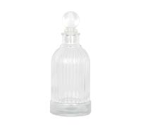 Magic Season Decorative Glass Bottle - 210 ml Vertical Stripes Round Bottle (1 Set w/Glass Stopper)