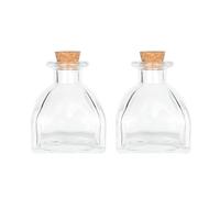 Magic Season Decorative Glass Bottles with Cork Stoppers (50 ml Yurt-Shaped Bottles / 2 Pcs)