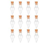 Magic Season Tiny Decorative Glass Bottles (12 Pcs / Tiny Tapered Bottles)