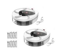 MAGIC SELECT 2x Electric Fly Catcher 360° Rotatable Fly Trap with USB Plug and Wall Mount for Home, Kitchen, Restaurant, Hotel, Bar.