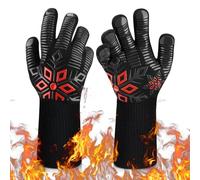 MAGIC SELECT BBQ Gloves. Oven Mitts Grilling Gloves. Heat Resistant Gloves. Resistant Oven Mitts 800℃ / 1472℉, Non-Slip Silicone Gloves, ideal for Oven, Kitchen, Grill, BBQ, Fryer or Campfire.