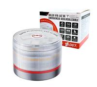 MAGIC SELECT Emergency Light V16 DGT 3.0 Approved with Geolocation for Road Signaling, Car and Motorcycle, 360º Orange Flashing Light, Magnetic Base, Includes 1 9V Battery