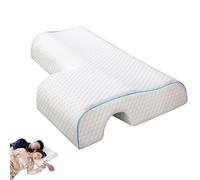 MAGIC SELECT Memory Foam Couple's Pillow. Ergonomic Side Sleeper Pillow with Armhole at the Right Side. Washable Polyester Cover. Support for Neck and Arm. To Sleep Alone or as a Couple.